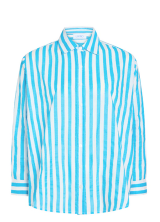 Boyfriend Shirt, Seaside Stripes