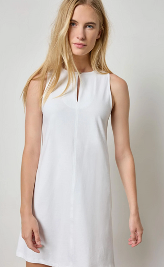 Keyhole Tank Dress - White