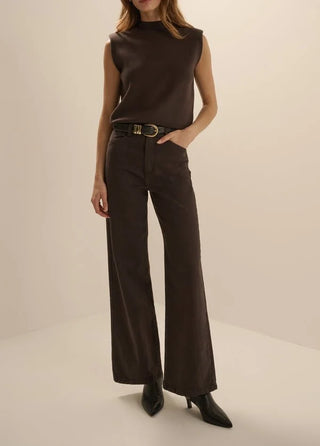 The Mischa Wide Leg Ankle - Espresso