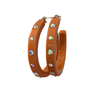 Small Shimmer Hoop, Apricot