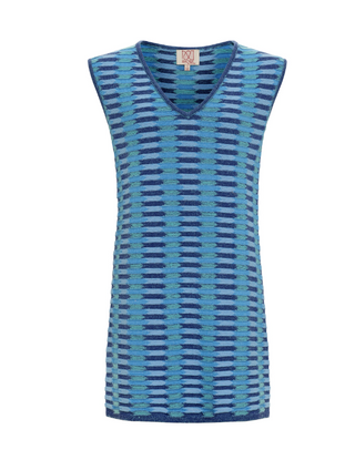 Madelyn Dress - Cobalt/Aqua