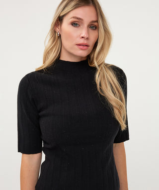 Sweater Short Sleeve - Black