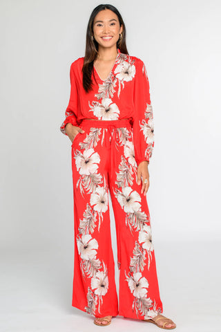 Presley Pant - Tropicalia Scarlet Grande
