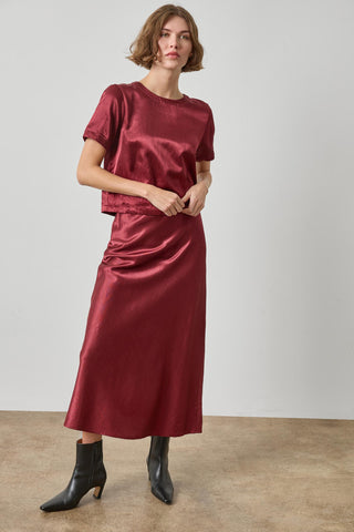 Slub Woven Bias Skirt