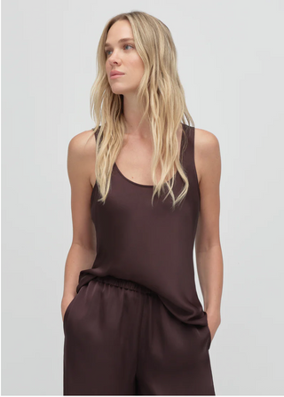 The Clean Cut Tank - Espresso