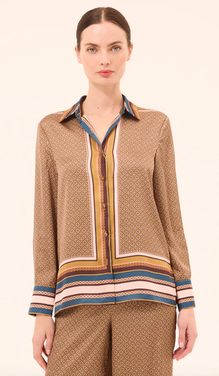 Brooke Top - Tile Scarf & Allover