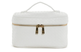 Train2 Cosmetic Case - Woven Bridal White