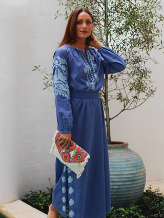 Jules Caftan with Embroidery - Marlin