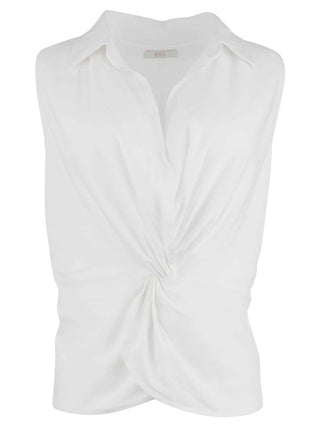 Sara Sleeveless Top With Twisted Front