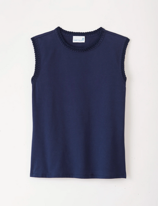 Logan Crewneck Tank - Midnight Blue