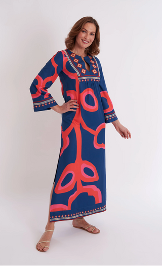 Crispell Caftan - Ocean Fire