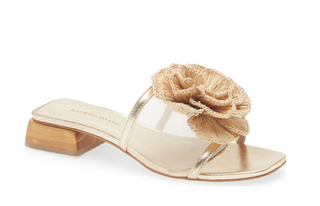 Ana - Gold/Raffia Flower