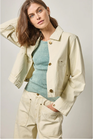 Center Seam Tank Dress - Burlap Stripe