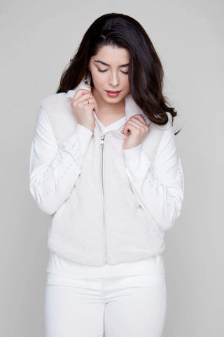Faux Fur Vest - Oyster