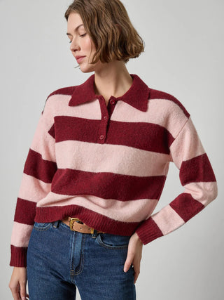 Striped Polo Sweater