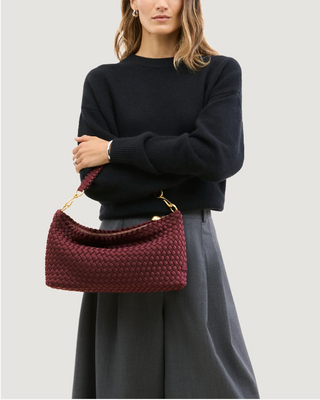 Porto Small Half Moon Bag - Bordeaux