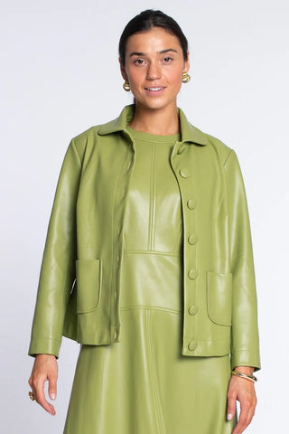 Reid Jacket - Olive Leather