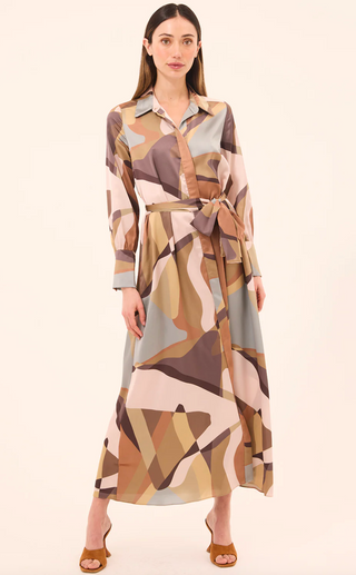 Herminia Dress - Desert Abstract