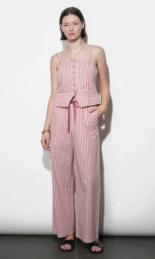 Hellen Stripe Pull Up Drawstring Pant