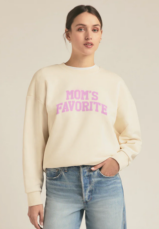 Mom's Favorite Sweatshirt - Gardenia