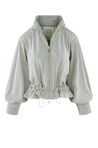 Bailey Suede Bomber - Dove
