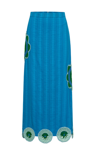 Wells Skirt - Cobalt Embrodiery