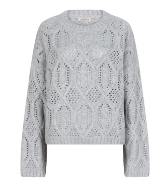 Cable Sweater - Light Grey