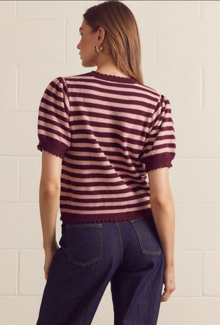 Short Sleeve Crewneck Cardigan