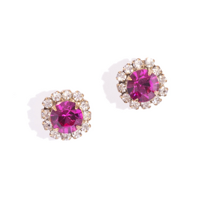 Chloe Studs, Fuchsia