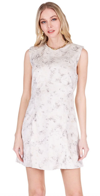 Cap Sleeve Fitted Mini Dress - Ivory