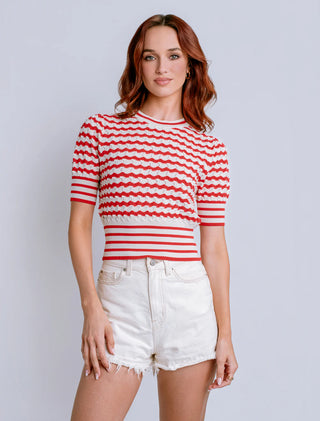 Conchi Top - Marinara/Ivory