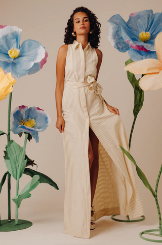 Arlene Dress L2502-6256 - Macadamia Seersucker