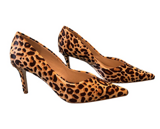Franky Heel, Leopard Calf Hair