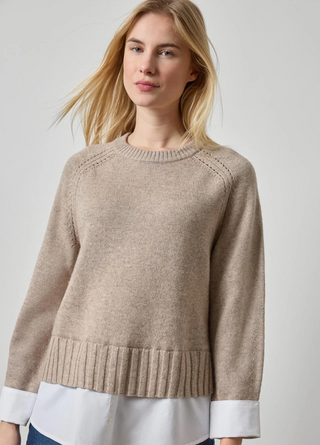 Mixed Media Crewneck Sweater