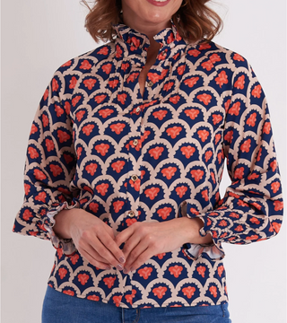 Plato Blouse - Camber Naval Blue