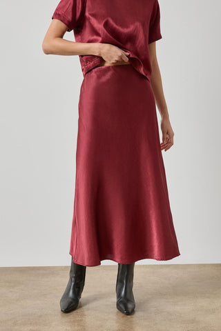 Slub Woven Bias Skirt
