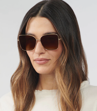 Dolly Sunglasses, 12K + Matte Oyster