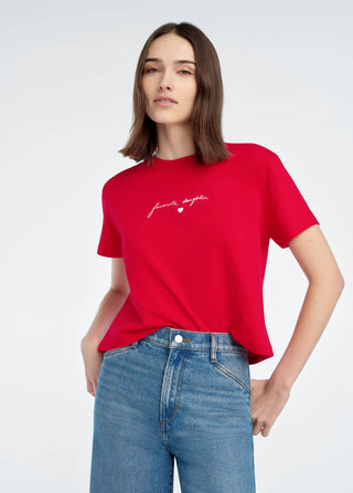 The Cropped Signature Tee - Rouge Red