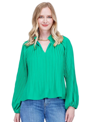 Pleaty Peasant Top - Caribbean